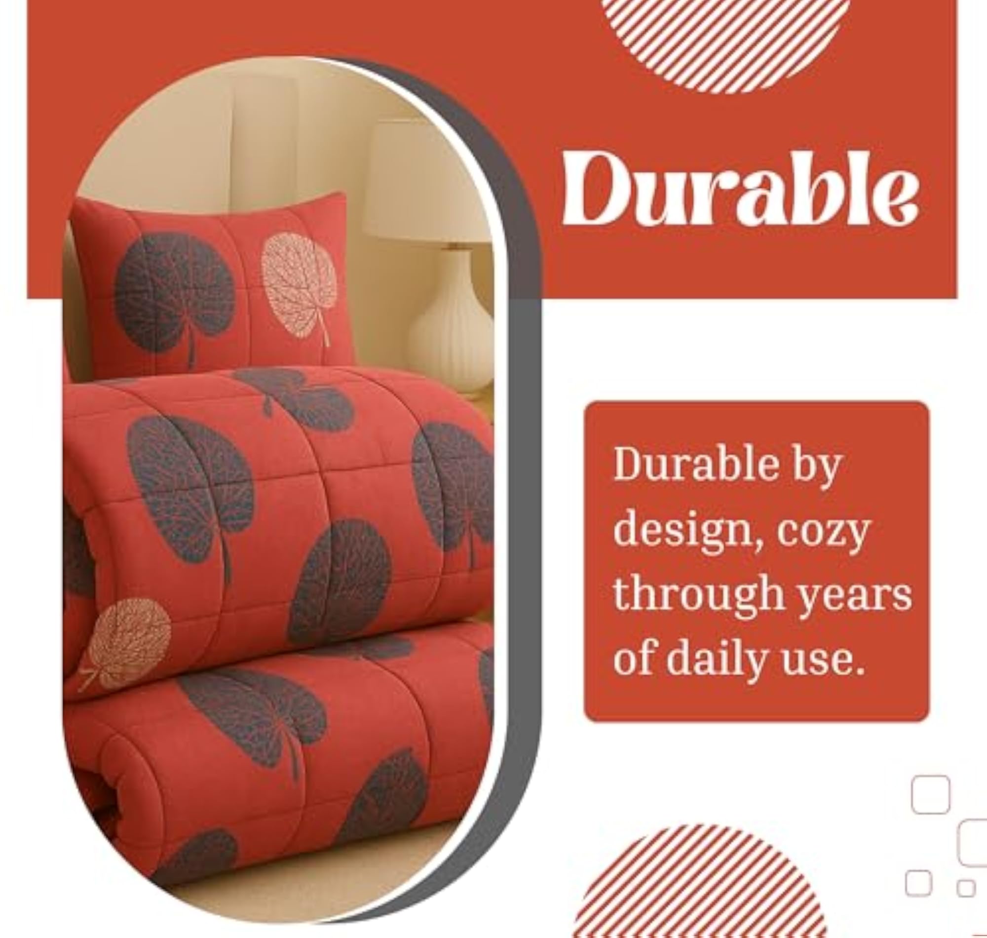 Premium Microfiber Printed Double Bed Comforter with 2 Matching Pillow Covers